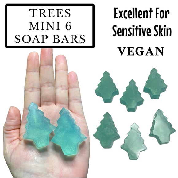 Effervescent Bubbles Other - 6 Bars, Trees Soap, Handmade, Great Gift Idea! ( PRICE IS FIRM )